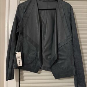 Bb Dakota Gray Reversible Faux Leather and Suede Jacket (new with tags)